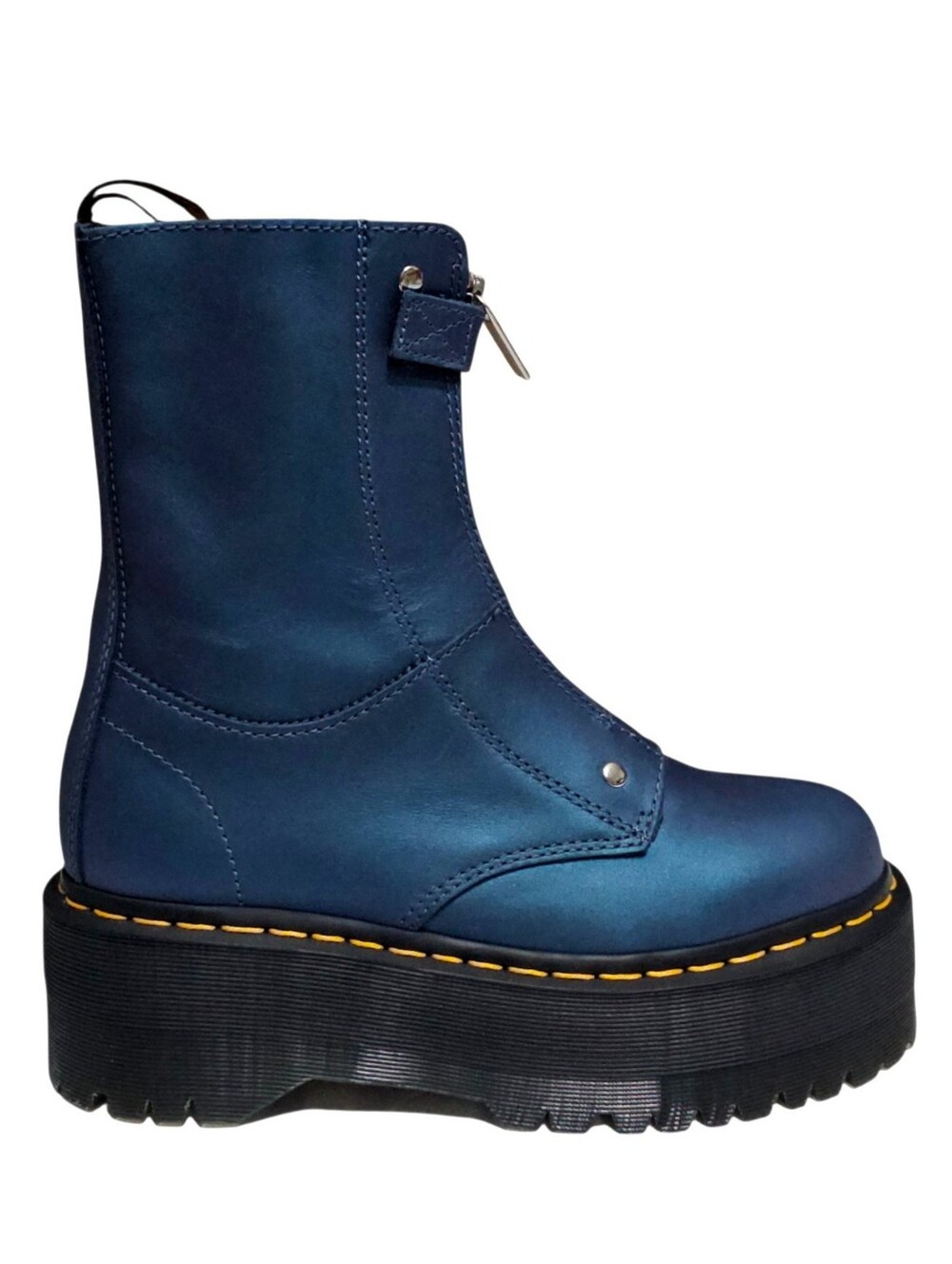 Dr Martens Jetta HiMax Metallic Leather Platform Boots Size 7